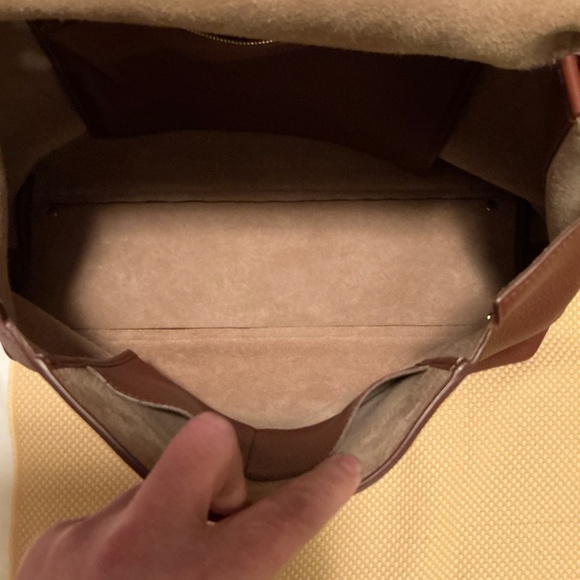 The Row Sidekick Two Fine Grain Brown Shoulder Bag - Picture 7 of 16